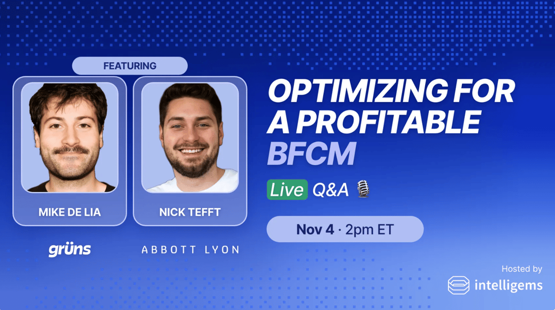 Optimizing for a Profitable BFCM Webinar Heading